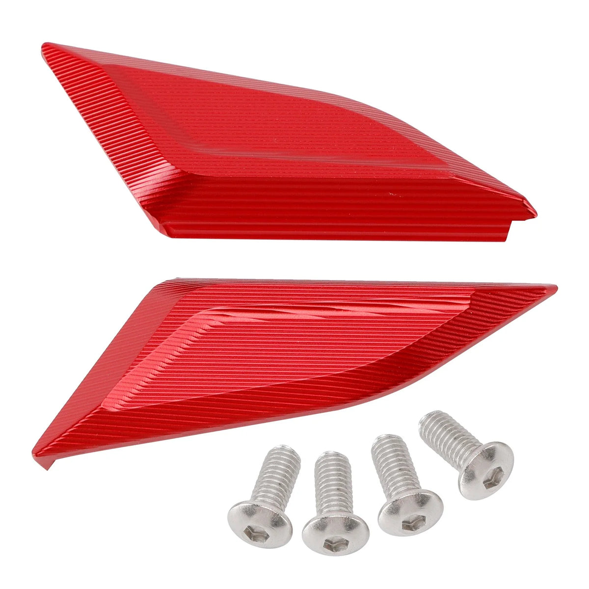 CNC Red Mirror Block Off Plates for Ducati Panigale V4 (2018-2023)