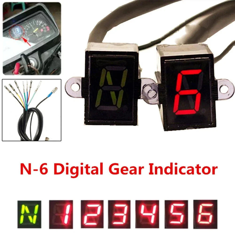 Motorcycle 6 Speed Gear Indicator (N-6)