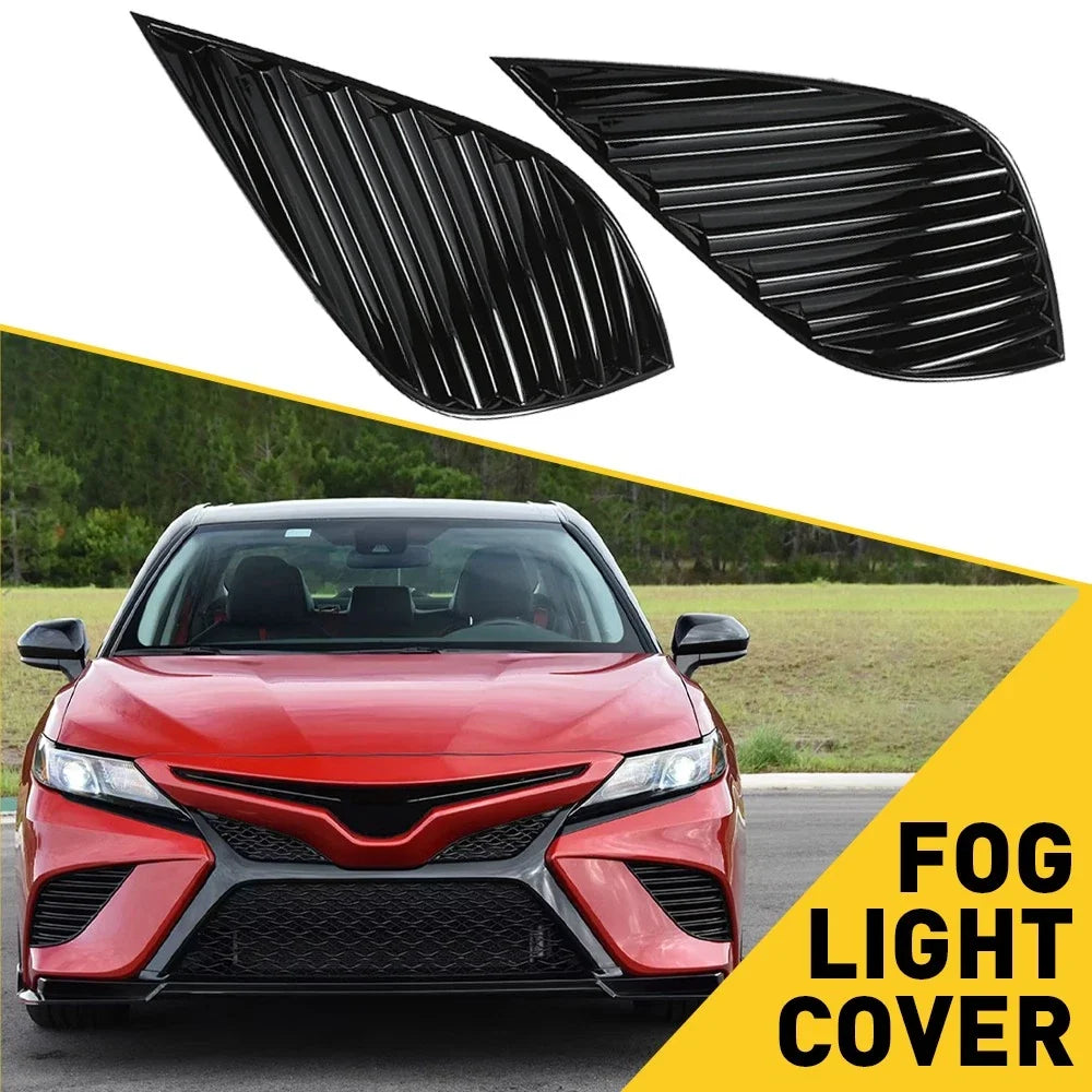 2Pcs Front Bumper Fog Light Covers Bezel for Toyota Camry SE XSE (2018–2020)