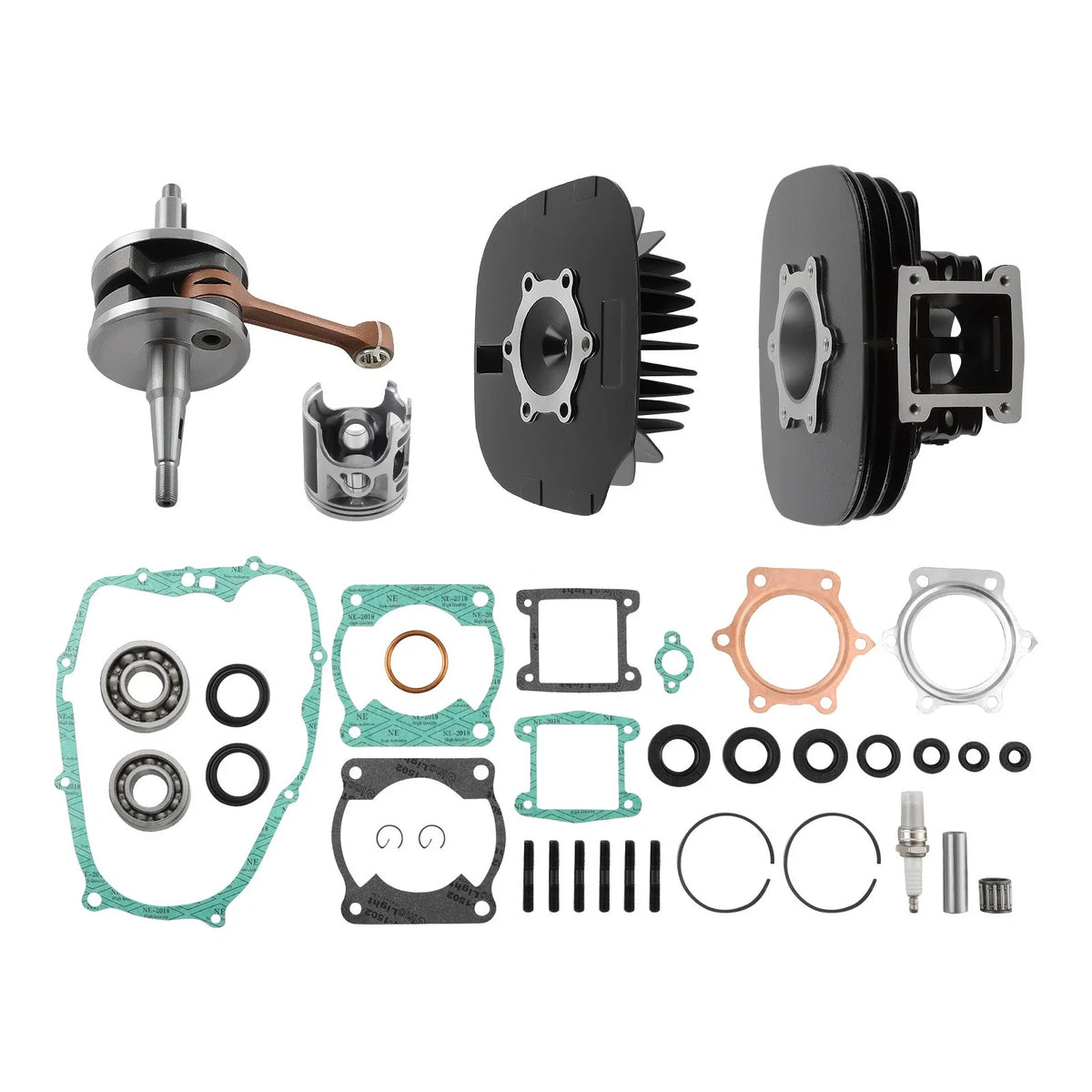 Piston Ring, Gasket & Spark Plug Top End Kit for Yamaha Blaster 200 (1988–2006)