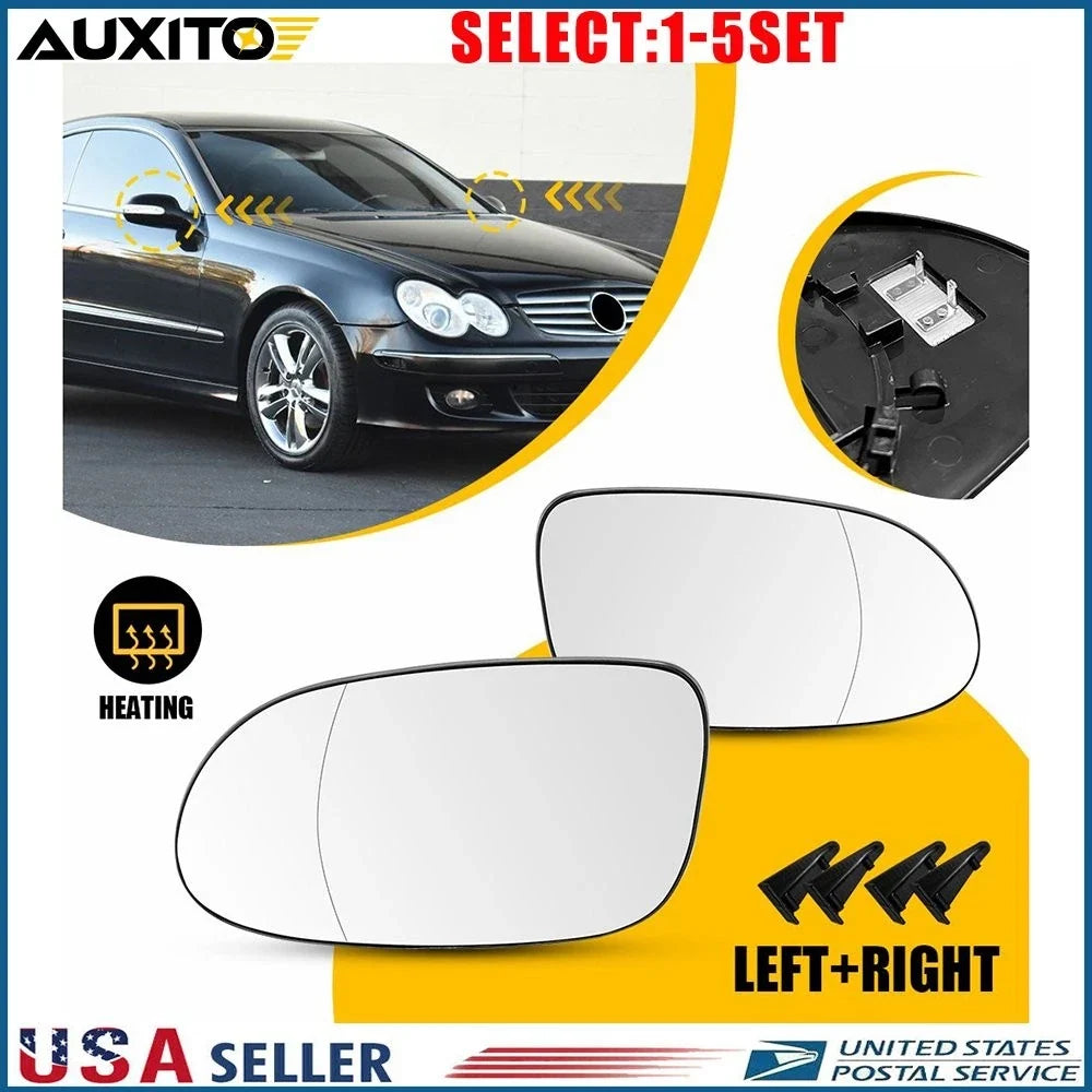 Heated Mirror Glass for Mercedes Benz CLK350 CLK550 CLK63 AMG (2006–2009)