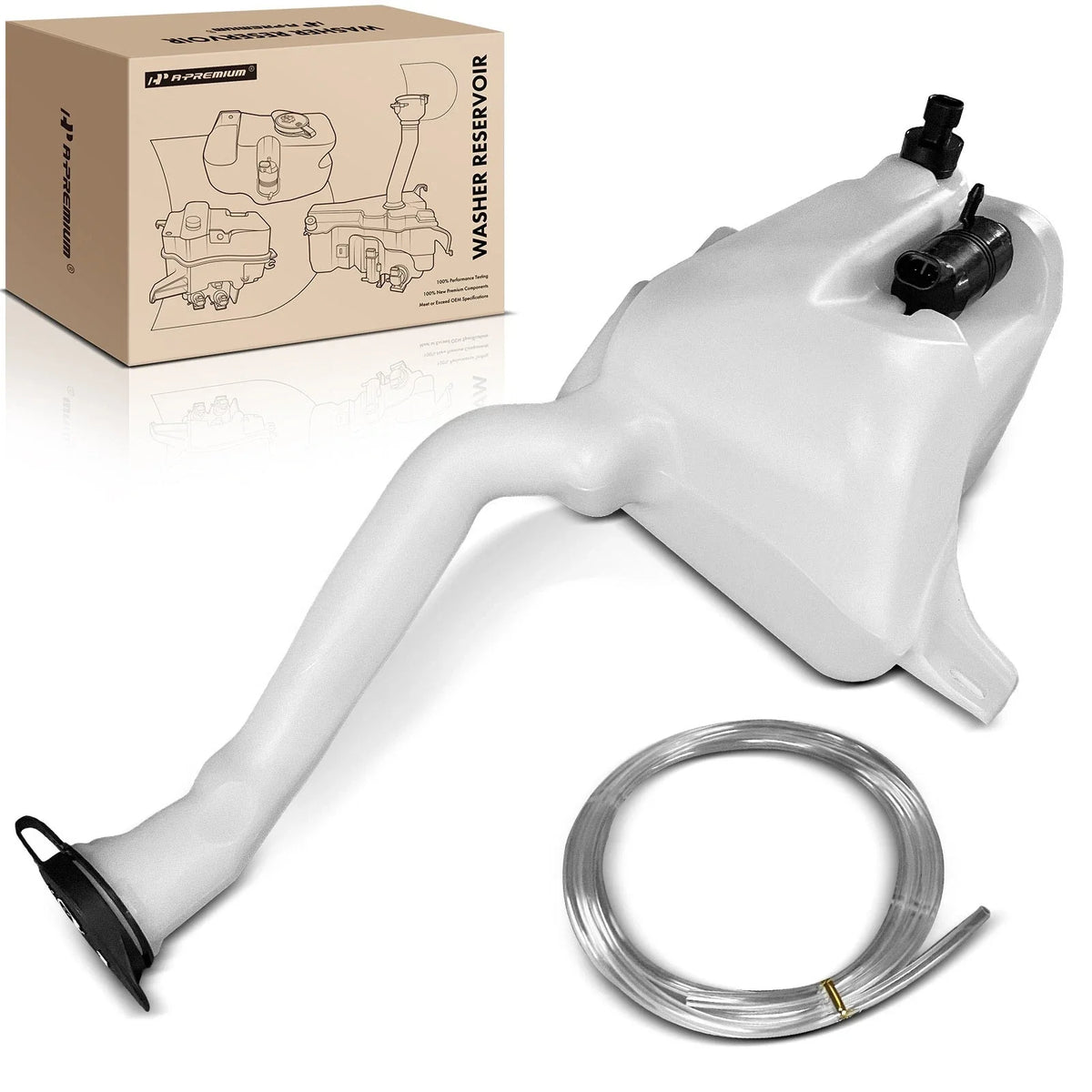 Washer Reservoir with Pump, Cap & Sensor for Buick Lucerne Cadillac DTS (2006–2011)