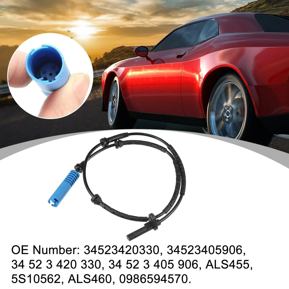 Front ABS Wheel Speed Sensor Replacement for BMW X3 E83 2004-2010