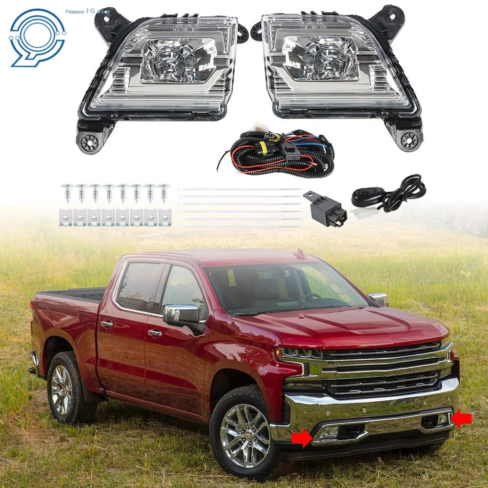 2X LED Fog Lights for Chevy Silverado 1500 (2019–2020)