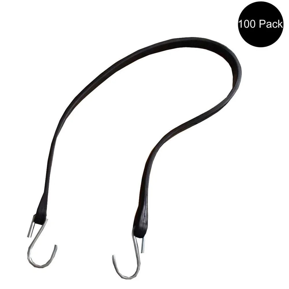 100 Pack 41" Heavy Duty Rubber Tarp Straps Bungee Cords