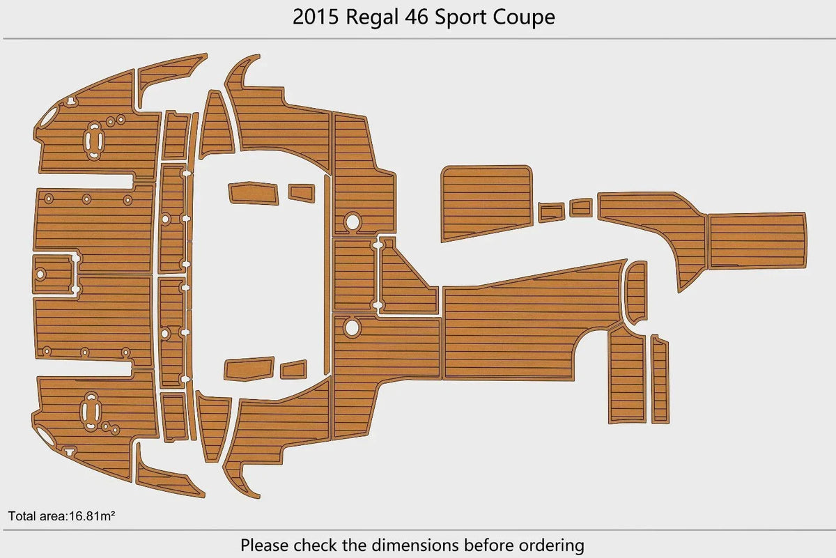 EVA Pads for Regal 46 Sport Coupe (2015) - Foam Teak Deck Flooring