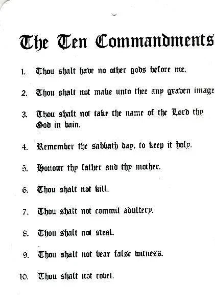 The Ten Commandments Man Cave Sign - Funny Gift for Home Decor