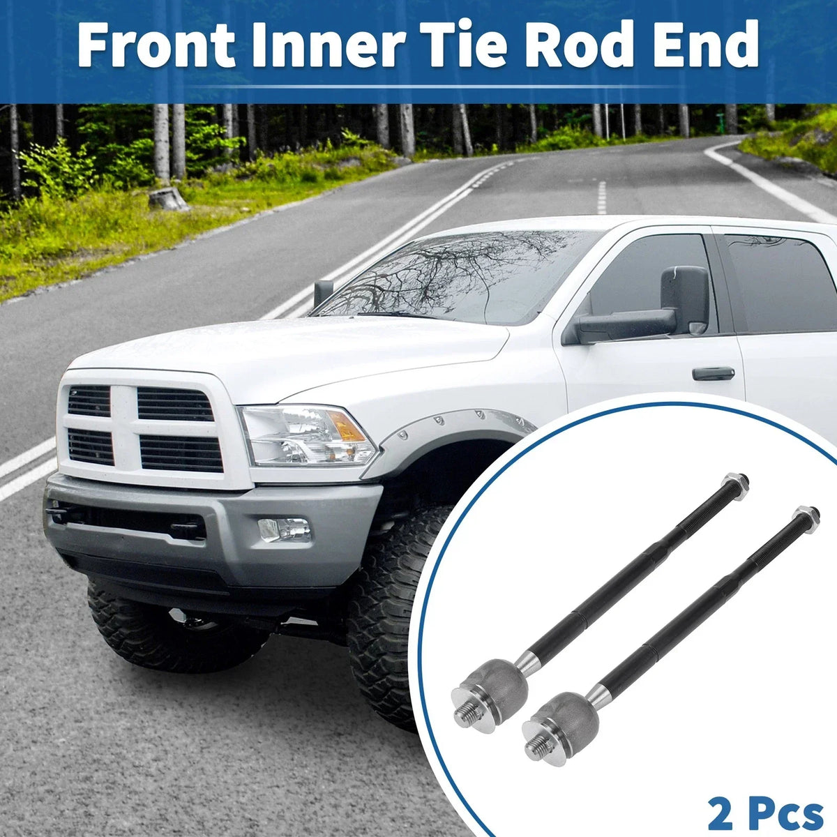 Front Inner Tie Rod End Links - Set of 2 for Dodge Journey 2009-2018