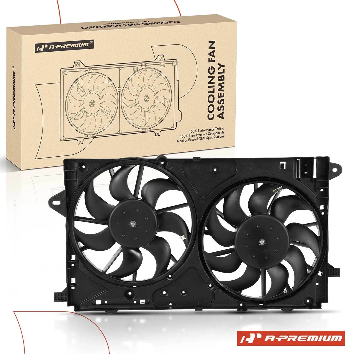 Dual Cooling Fan Assembly for Chevrolet Malibu, Impala, Buick