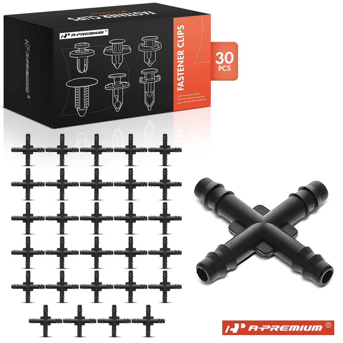 30Pcs Nylon Cross 4-Way Joiner Fasteners for GM Ford