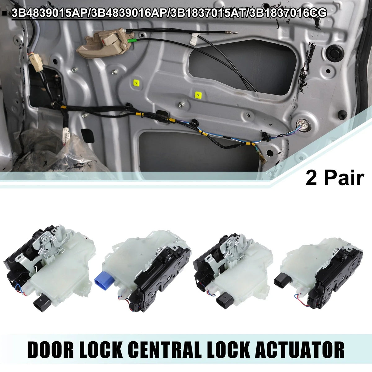 2X Door Latch Actuator for Volkswagen GTI (2006–2009)