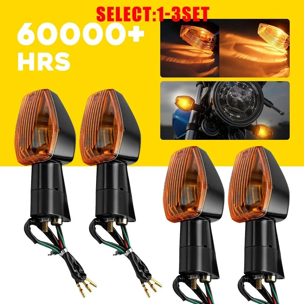 4-Piece Set of Amber Turn Signal Lights for Honda CBR Series