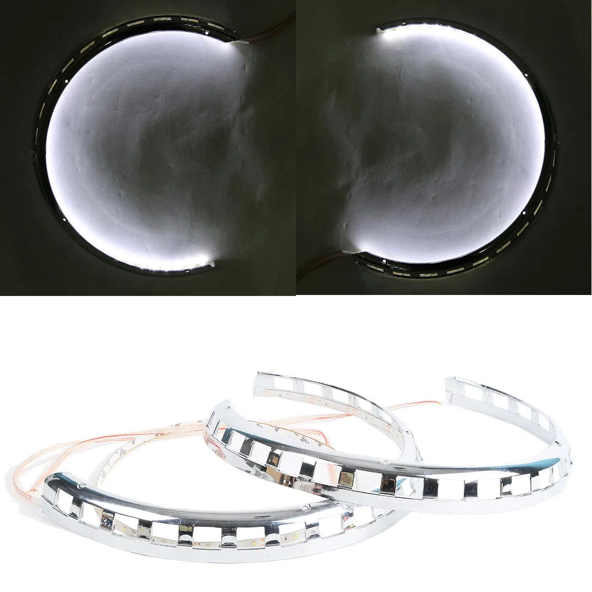 Ring of Fire White Light Brake Rotor Covers for Honda Goldwing 1800 (2001–2017)