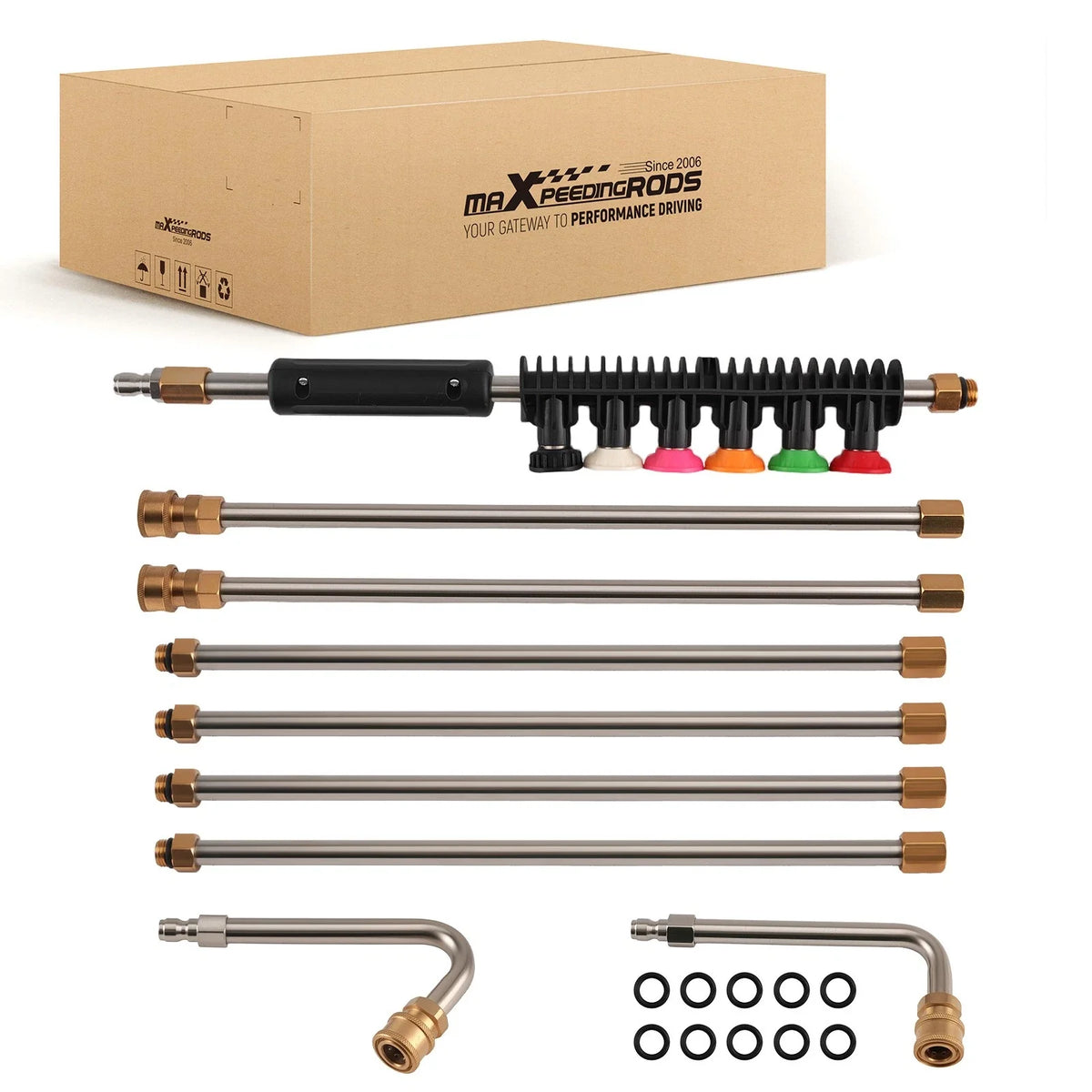 1/4" Quick Connect Stainless Steel Pressure Washer Extension Wand