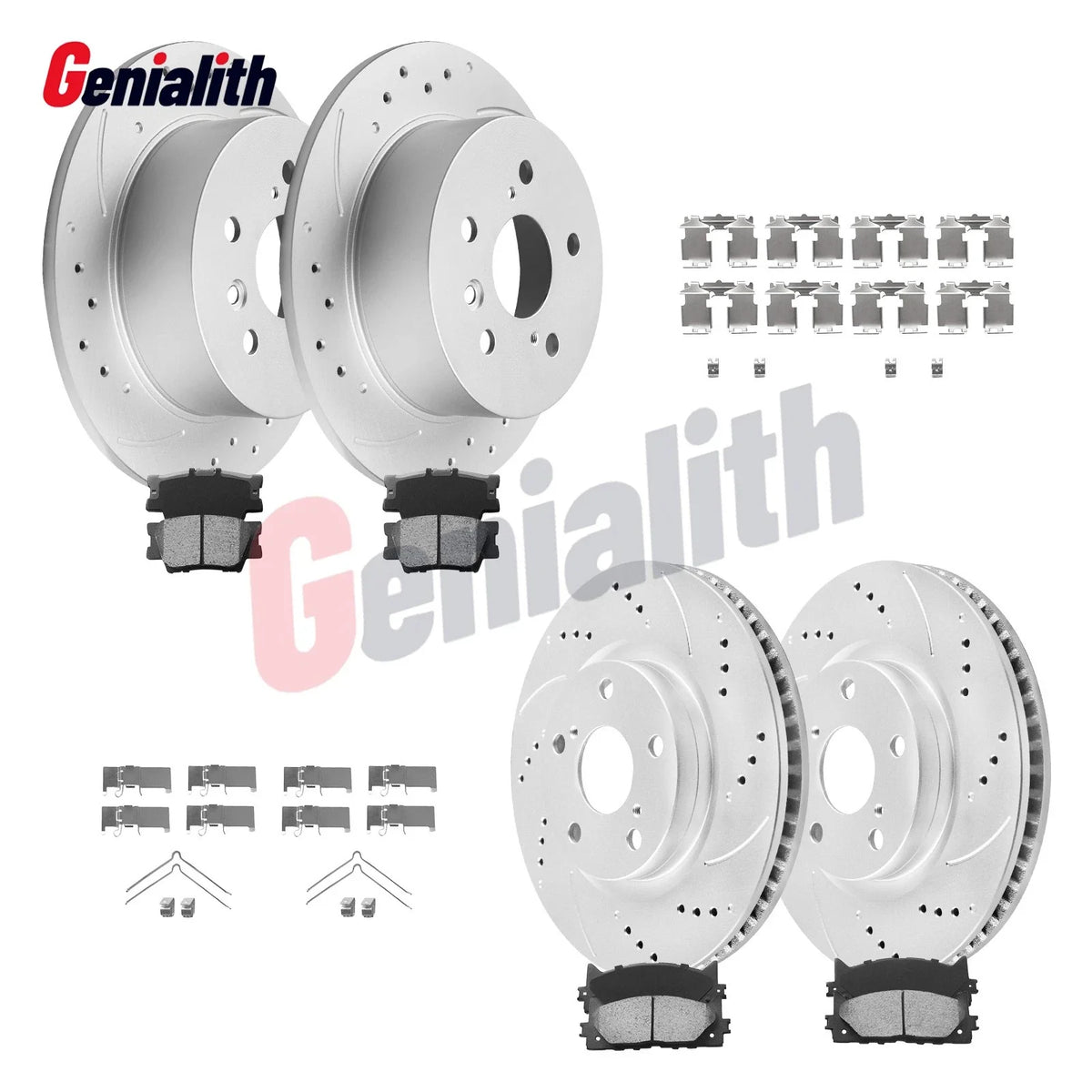 Disc Rotors and Ceramic Brake Pads for Lexus ES350 2007-2012 Front/Rear