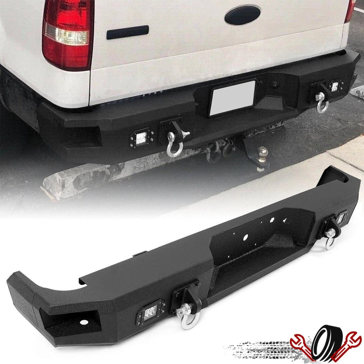 Rear Bumper with LED Lights for Ford F150 (2009–2014)