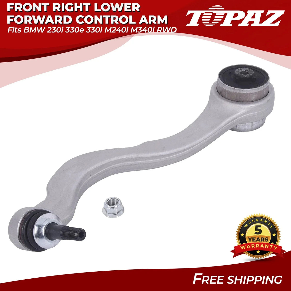 Front Right Lower Control Arm for BMW 230i 330e 330i RWD (2017–2021)