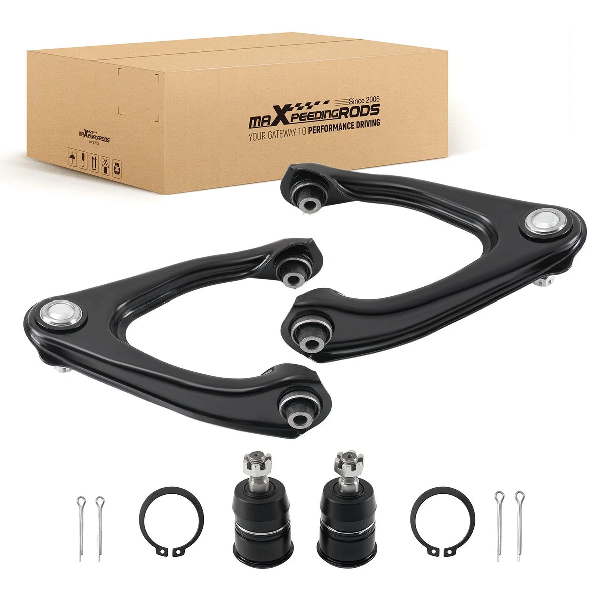 4-Piece Set of Front Control Arms & Lower Ball Joints for Honda CR-V 1997-2001