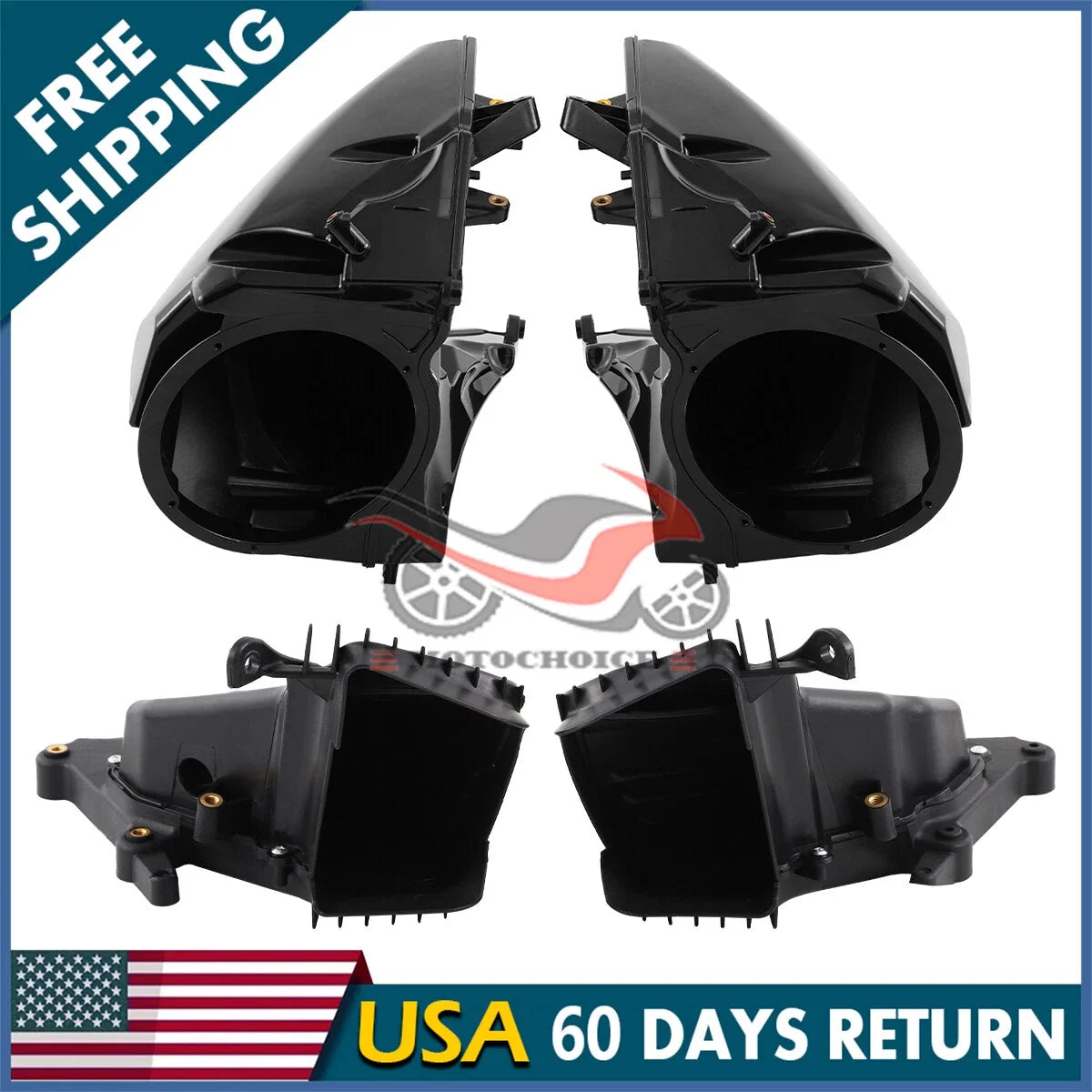 Fairing Storage Glove Box & Speaker Fairings for Harley Road Glide (2015–2024)