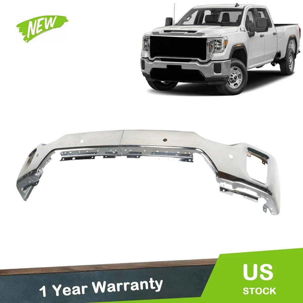 Chrome Steel Split Front Bumper for GMC Sierra 2500/3500HD (2020–2023)