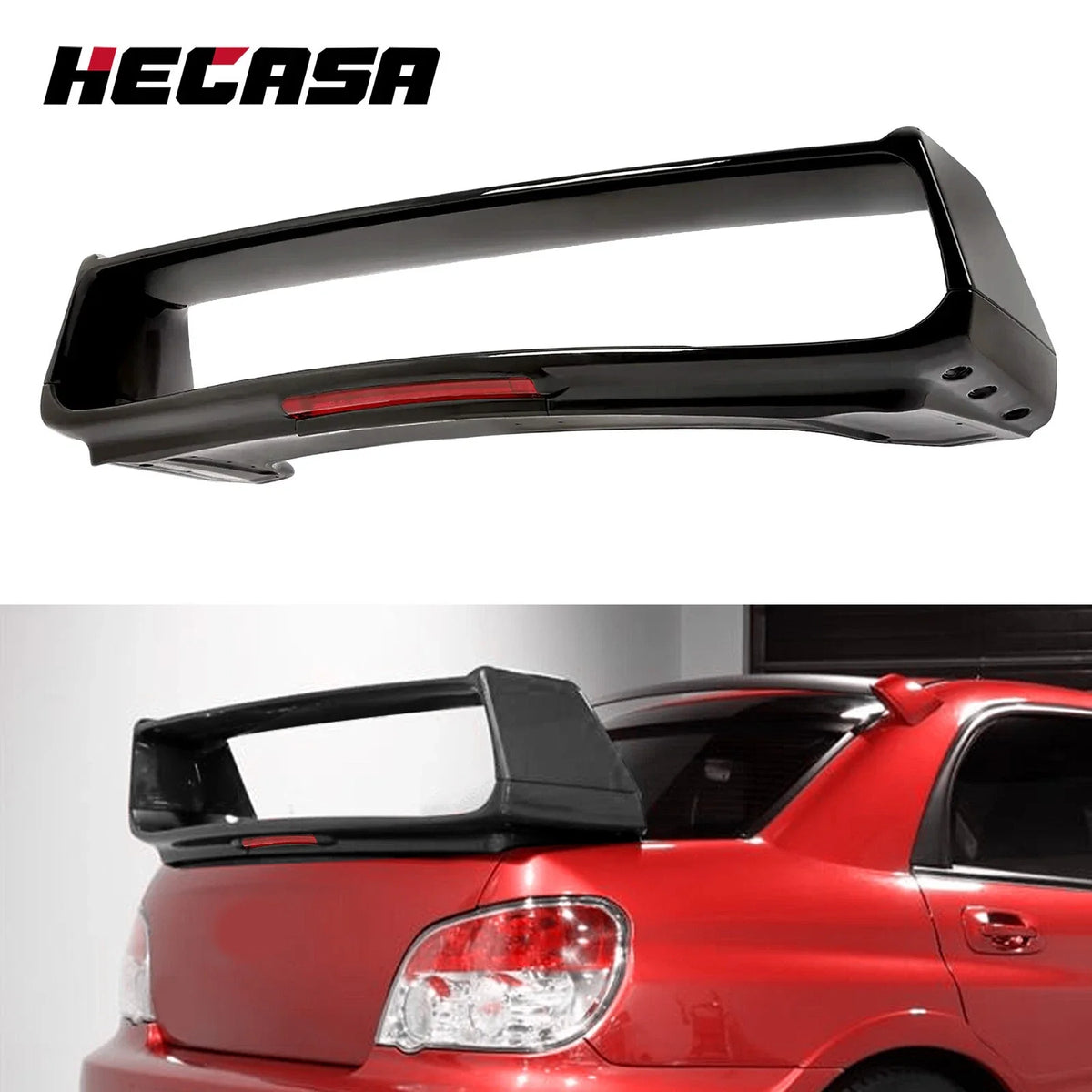 Trunk Spoiler Wing with Brake Light for WRX Impreza 2002-2007