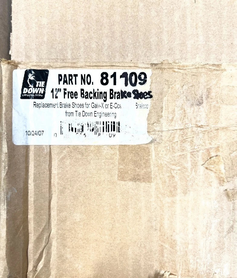 12in Free Backing Brake Shoes for Tie Down Engineering (81109)