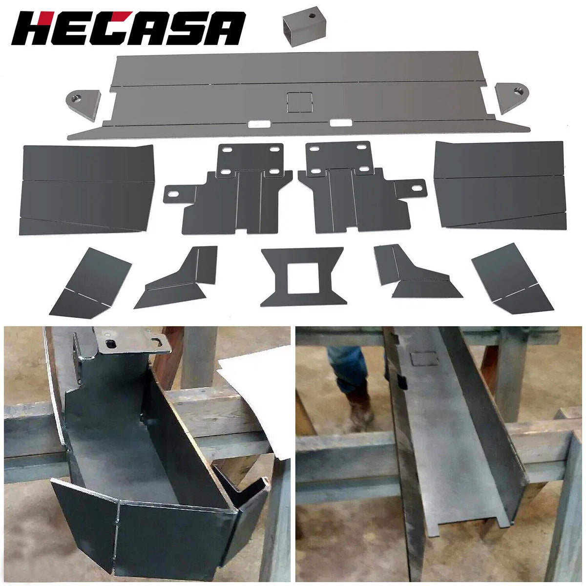 Rear Metal Bumper Kit for Jeep Cherokee XJ (1984–2001)