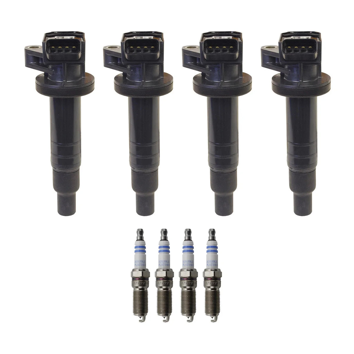 Set of 4 Ignition Coils & Spark Plugs for Ford Fusion 2.5L (2006–2012)