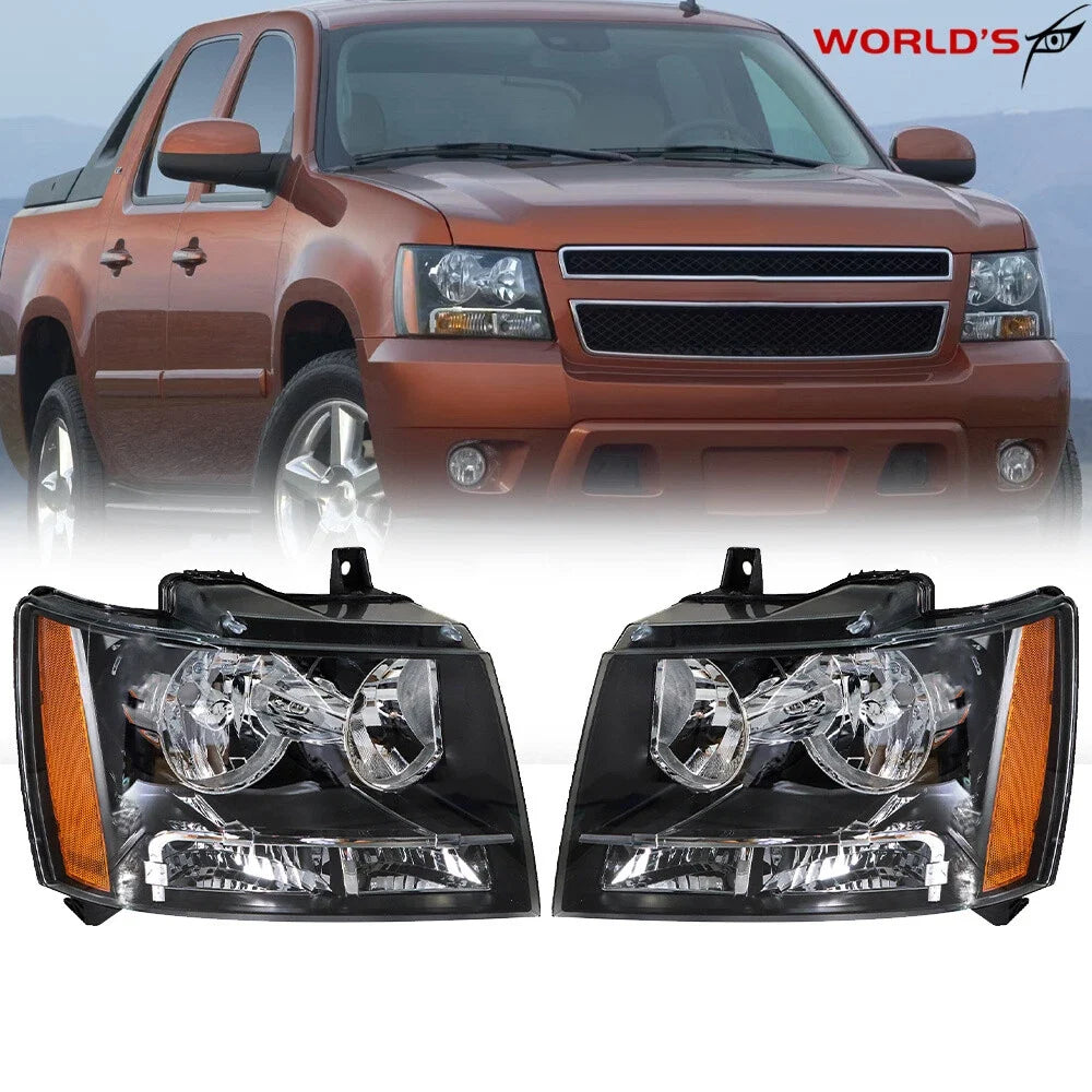 Set of 2 Headlight Replacement for Chevy Avalanche/Suburban/Tahoe
