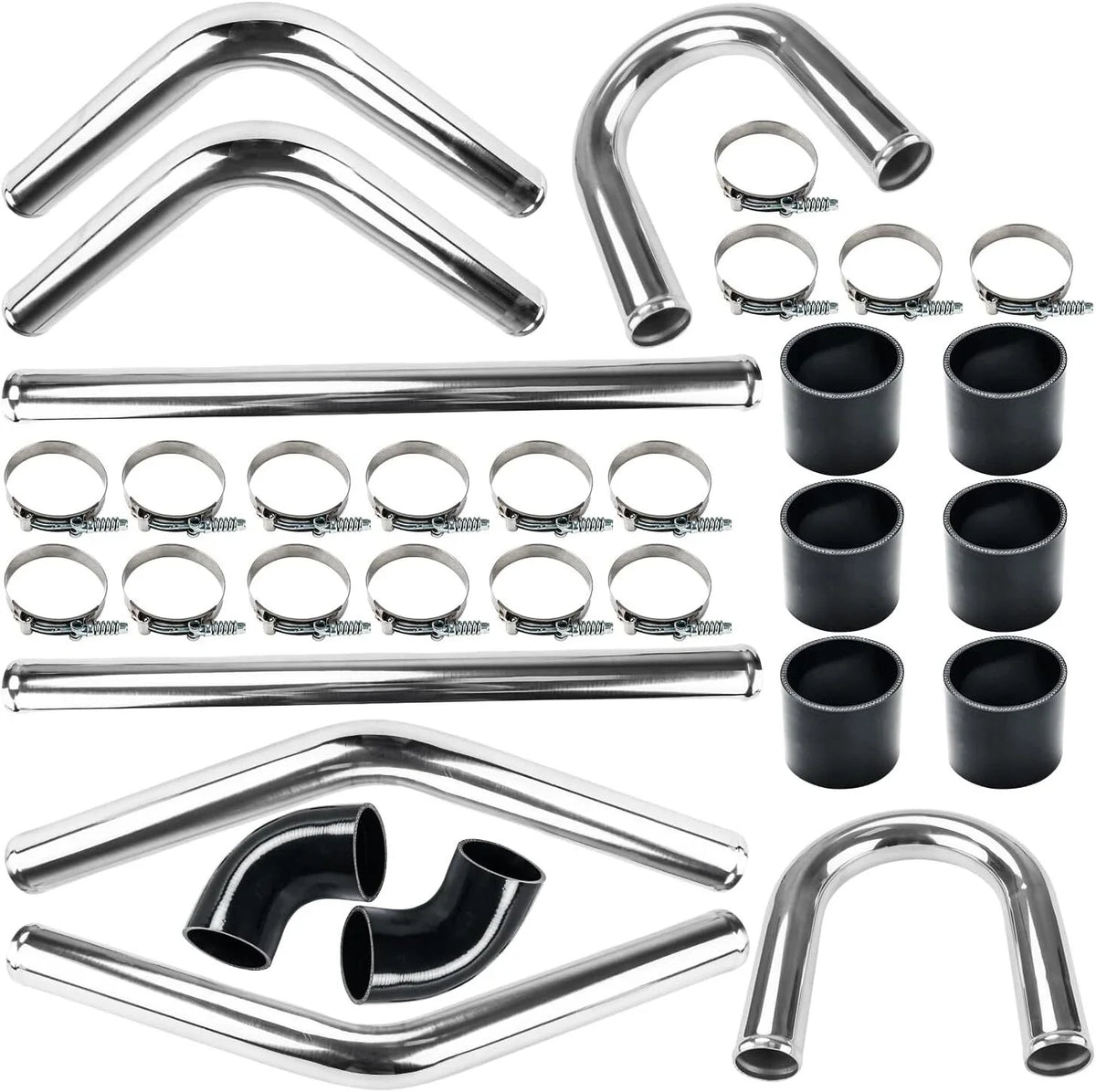 Turbo Intercooler Elbow Pipe Kit 2" Black for All Models