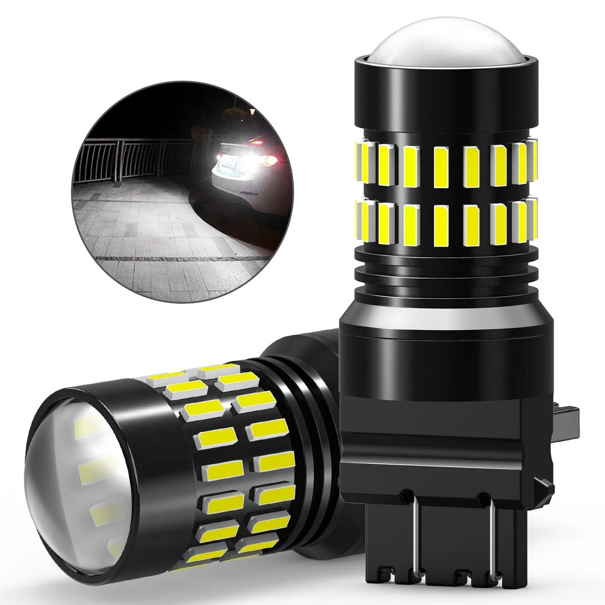 2X 3157 3047 LED Tail Reverse Light Bulb White for GMC 1500 2500 (2003–2013)