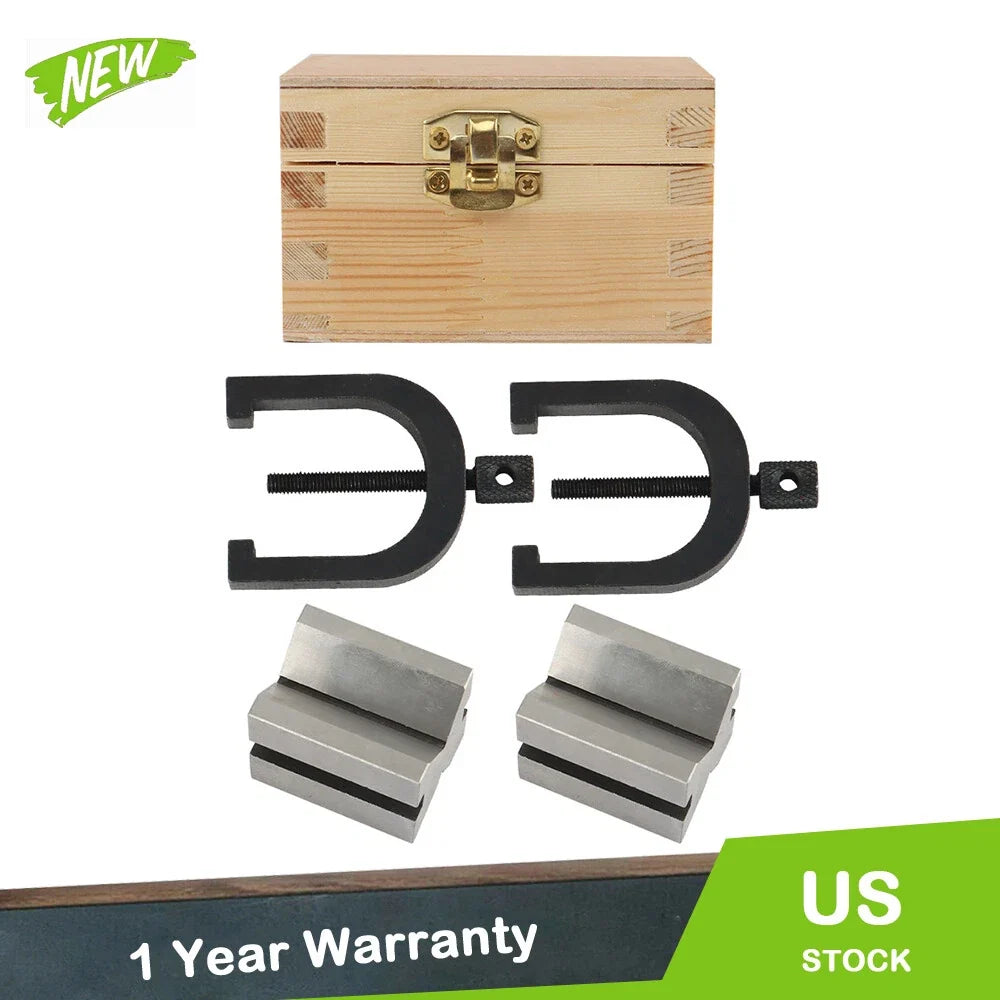 Set of 2 Vee Blocks for Precision Engineers Clamp (90 Degree)