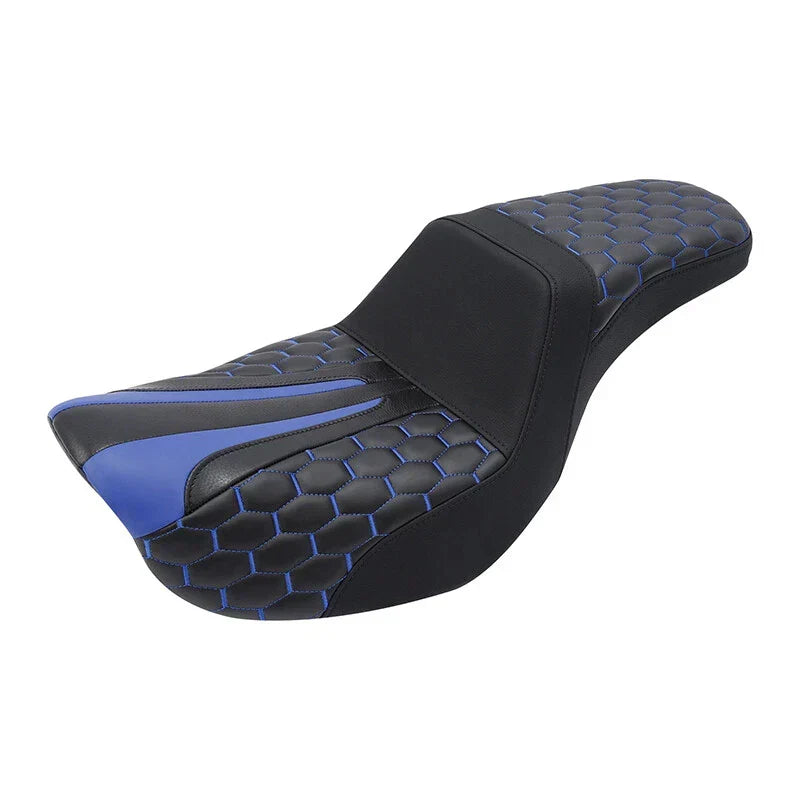 Driver Passenger Seat Black for Harley Dyna Super Glide 2006-2017