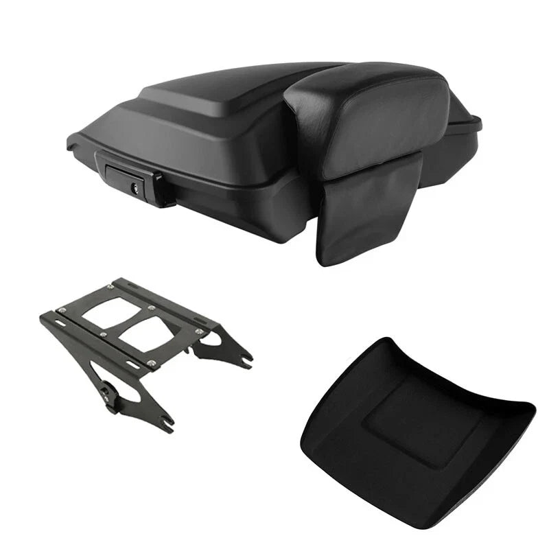 Backrest Pad Mount Rack, Matte Black for Harley Touring (2014-2026)