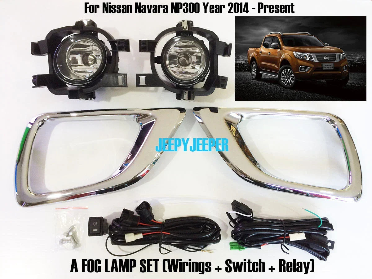 Fog Lamp Spot Light with Chrome Frame for NP300 Navara D23 2015-2019