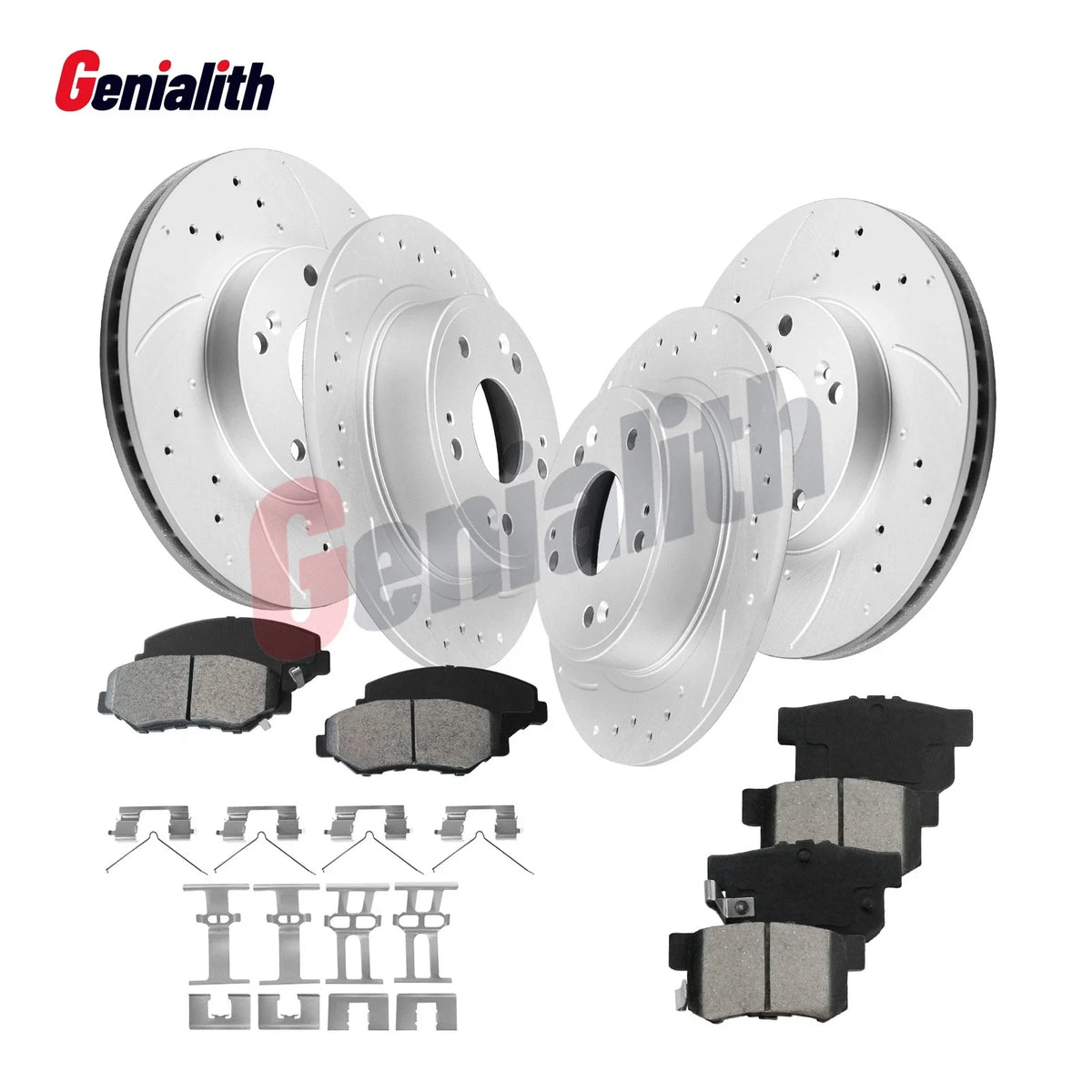Drilled & Slotted Brake Rotors 282MM for 2005 Honda Accord