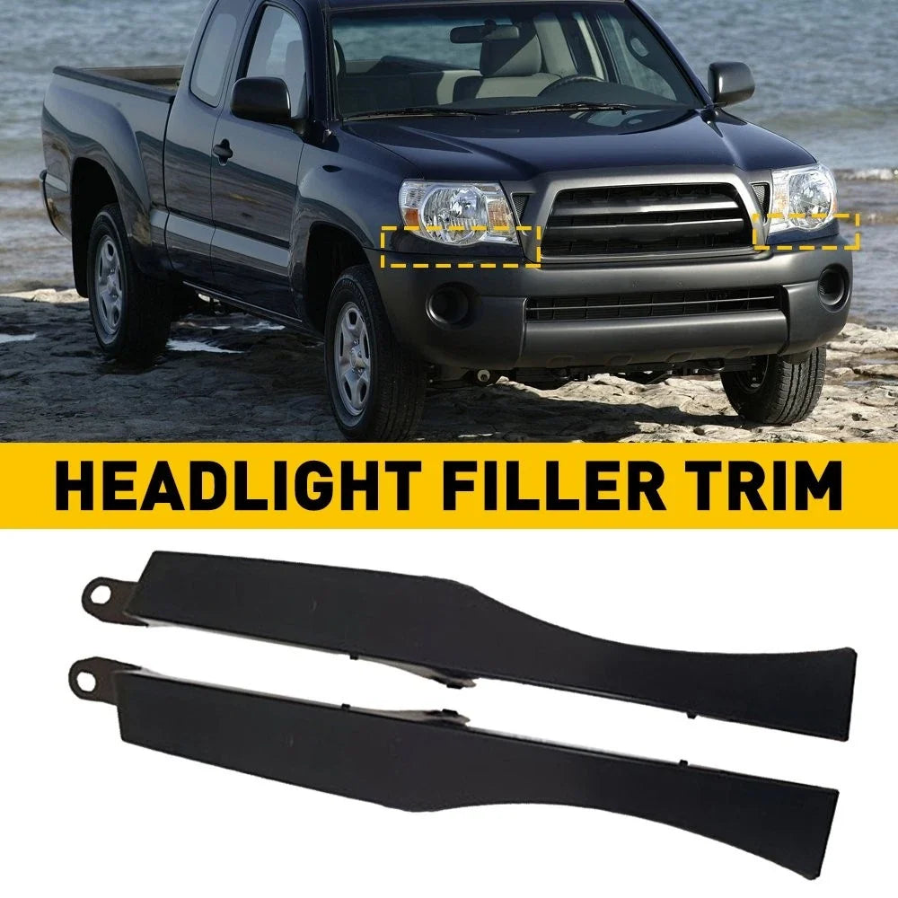 Headlight Filler Trim Panel Set for Toyota Tacoma Front Bumper 2005–2011