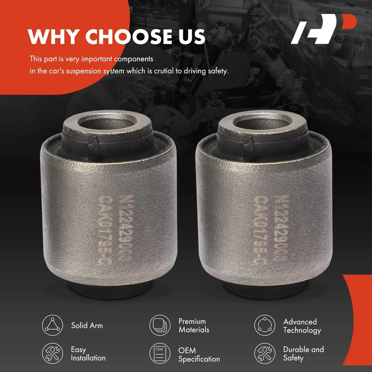 Rear Control Arm Bushings 2X for Nissan Altima Maxima