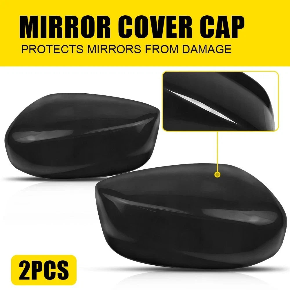 Rearview Side Mirror Caps Glossy Black for Honda Accord (08-12) LH+RH