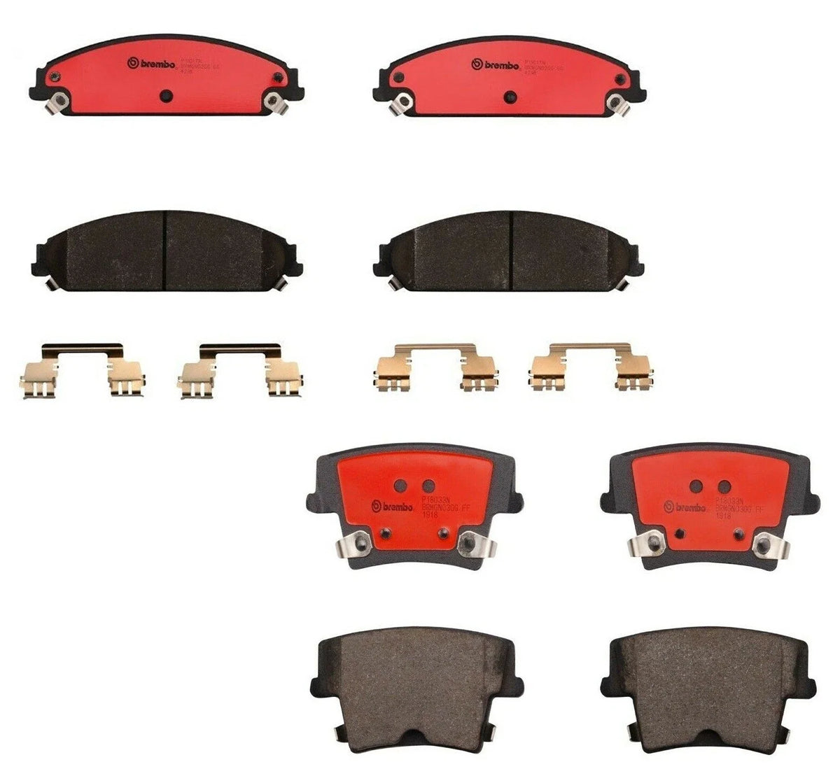 Set of 4 Brembo Ceramic Brake Pads for Dodge Charger Magnum (2006–2010)