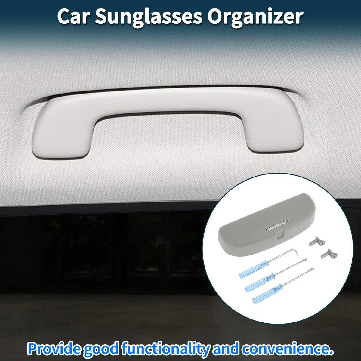 Sunglasses Storage Holder Grey for BMW X1 (2016 - 2024)