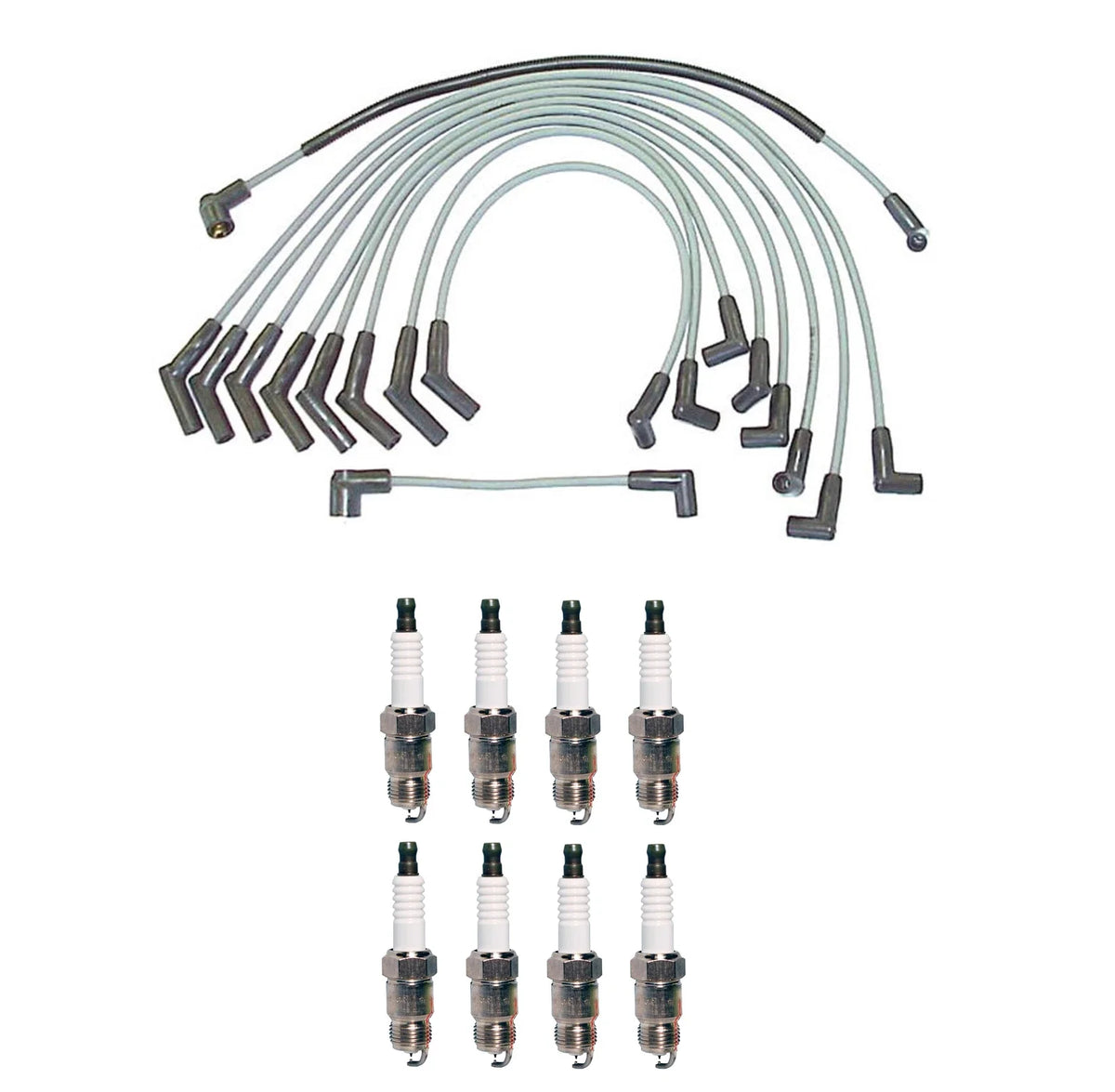 Denso 8mm Wire Set & 8 Iridium TT Spark Plugs Kit for Ford Mercury V8