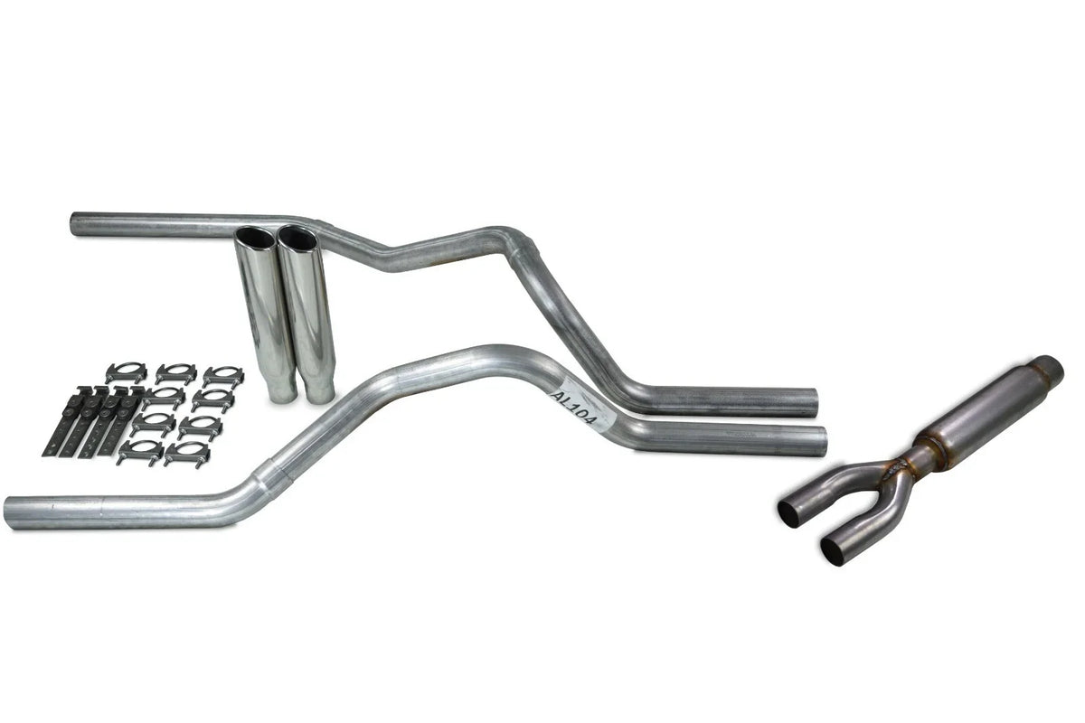 Dual Exhaust Kit for Ford F-150 (1987–1997) with Glasspack Tip