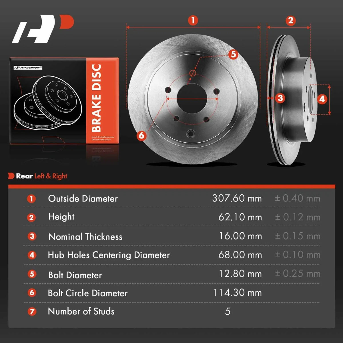 Disc Brake Rotors for Nissan Murano 2003-2023