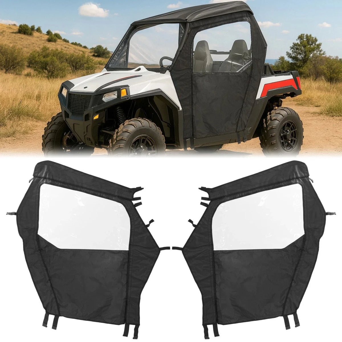 Cab Enclosures with Soft Full Doors for Polaris RZR 800 800S 2008-2014
