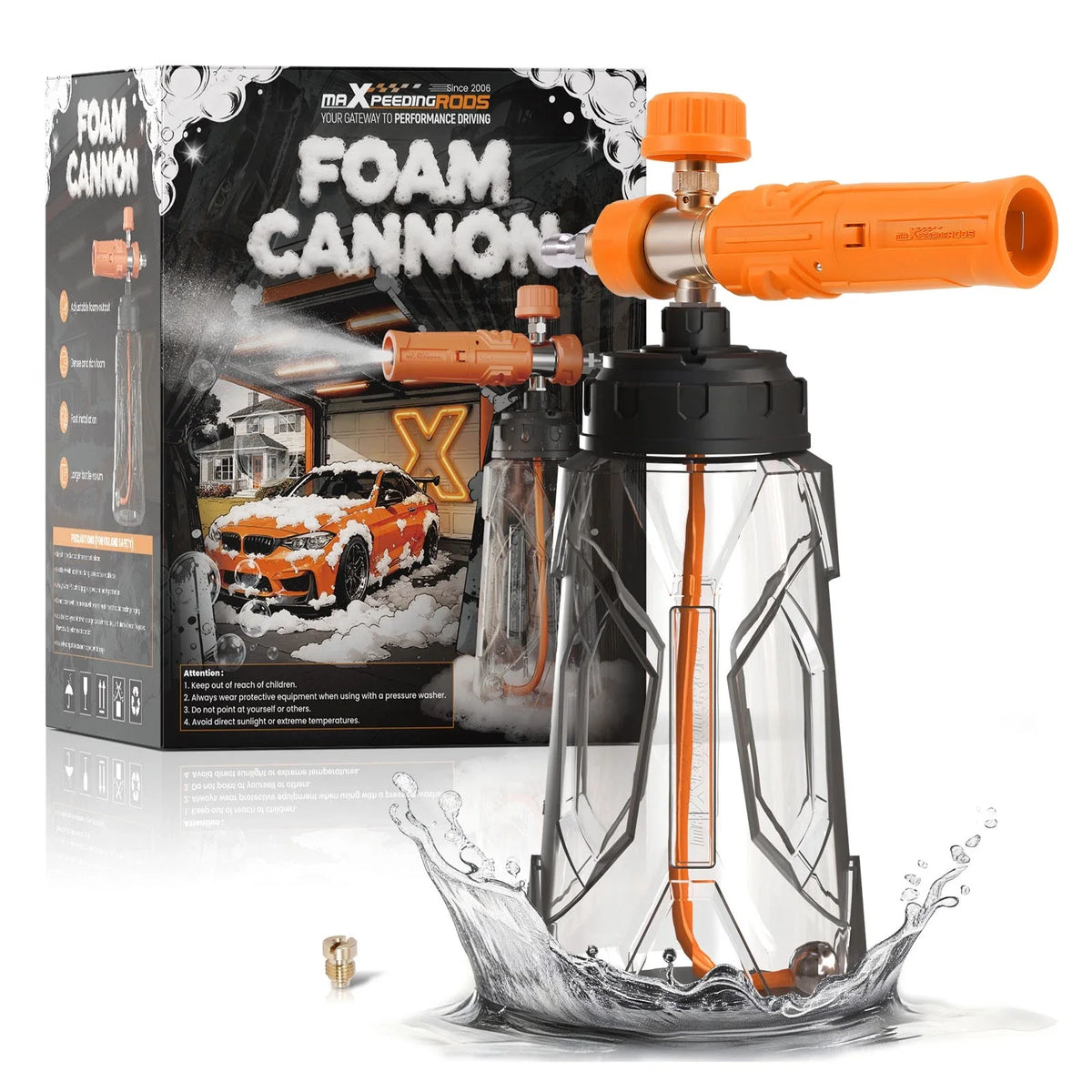 1L Foam Bottle for Pressure Washer - 1/4" Quick Connect Fitting