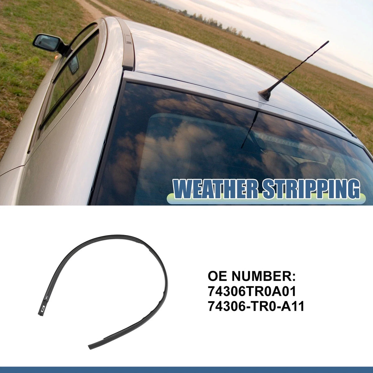 Window Glass Seals No.74306TR0A01 for Honda Civic (2016–2021)