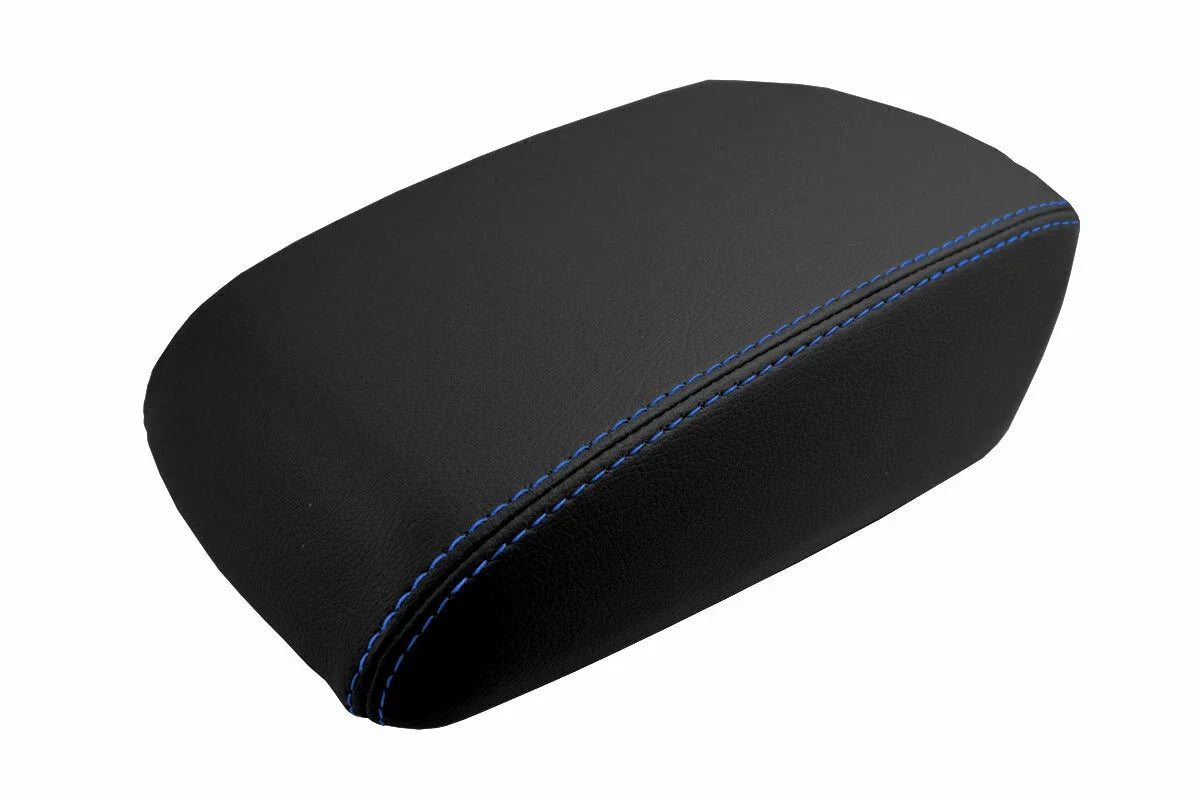 Armrest Cover for Ford Focus (2012–2018) Blue Stitch Leather