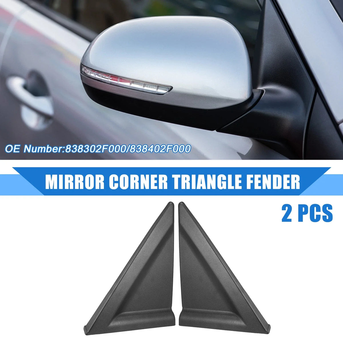 2X Mirror Corner Triangle Fender Cover for Kia Spectra (2004–2009)