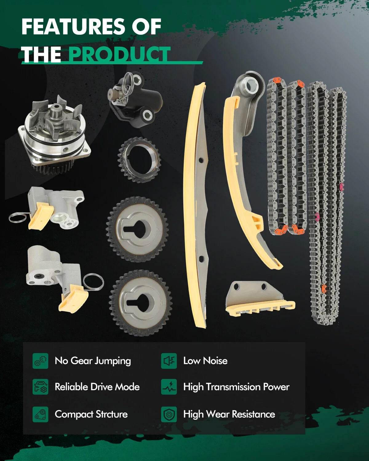 Timing Chain Kit with Water Pump for Xterra Frontier 2005-2012